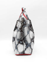 Christian Louboutin Metallic Python Embossed Leather Cabarock Tote Eb0326prxdu