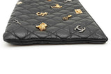 Chanel Quilted Black Leather Lucky Charms Reissue O-case Clutch Eb0626exzde