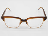 Thom Browne Rectangular Walnut Brown Gold Frame Glasses Do0626lrxde