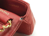 Chanel Lambskin Classic Micro Flap Red Bag Aa0926iorsa