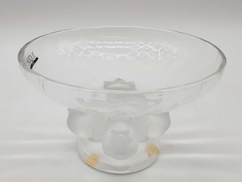 Lalique Bird Pedestal Glass Crystal Bowl Do0125orxde