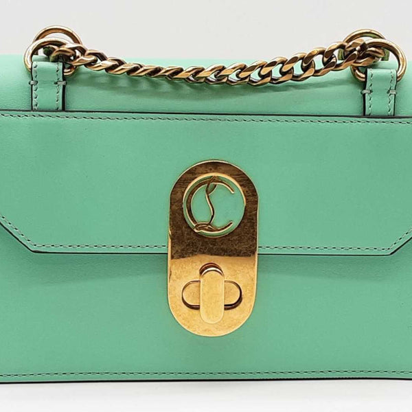 Christian Louboutin Mint Green Leather Elisa Shoulder Bag