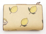 Coach Medium Corner Zip Wallet Lemon Print Yellow Aa0826crsa