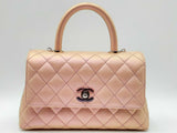 Chanel Quilted Iridescent Caviar Coco Top Handle Bag Eb0924wrxzdu