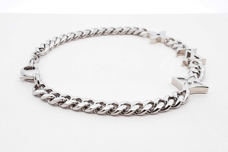 Louis Vuitton Monogram Row Silver-tone Bracelet 7 Inch Fw0925lordu