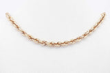 14k Yellow Gold Rope Chain Necklace 12.8 Grams 19 Inch Eb0326sxzsa
