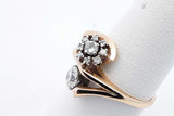 0.62ctw Diamond Ring In 14k Yellow Gold 4.6 Grams Size 6.75 Eb0125pixsa