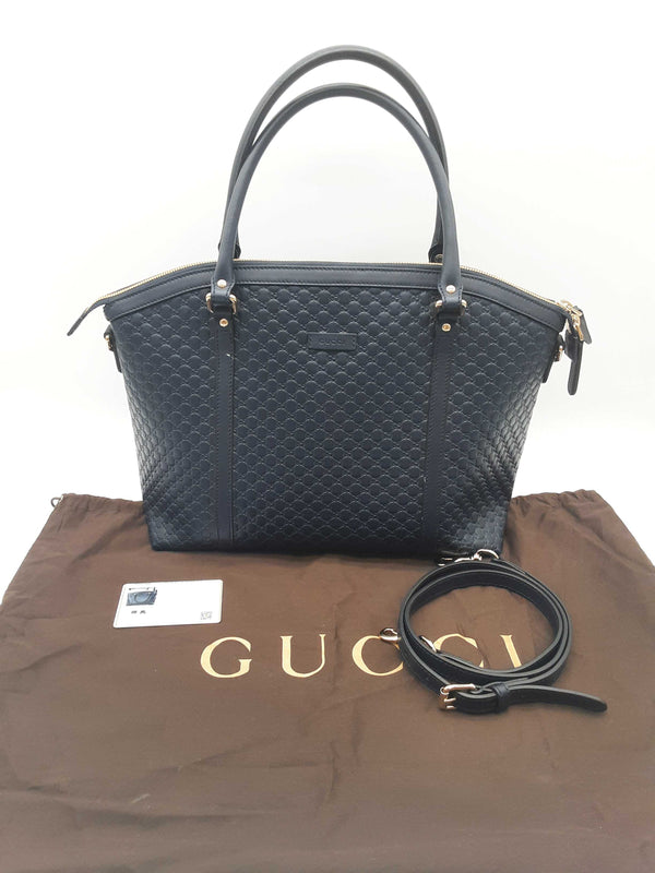 Gucci Dome 2 Way Navy Blue Microguccissima Leather Crossbody Bag Do0525ixzde
