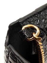 Yves Saint Laurent Cassandre Phone Holder In Croc-embossed Leather Fw0825wzxdu