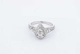 0.6cttw Diamond Ring In 14k White Gold 3.6 Grams Size 4.75 Eb0626prxdu