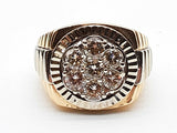 1.4 Cttw Natural Diamonds 14k Two Tone Gold 21.0g Ring Size 10.5 Do0626licrde