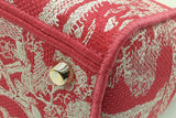 Christian Dior Lady D-lite Pink & White Embroidered Top Handle Bag Eb1225oxxzde