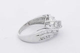 0.66cttw Diamond Ring In 14k White Gold 4.5 Grams Size 7 Eb0726rxzsa