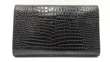 Ysl Saint Laurent Cassandre Crocodile-embossed Leather Chain Wallet Sd0326pzxdu