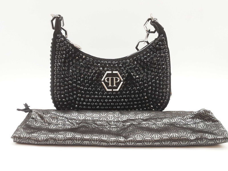 Philipp Plein Crystals Black Shoulder Bag Sd0725czxde