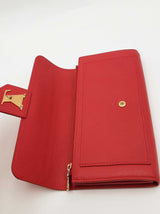 Louis Vuitton Red Leather Lockme Long Wallet Eb0826orxsa