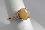 Diamond & Gemstone Ring In 10k Yellow Gold 2.5 Grams Size 7 Eb0926loxsa