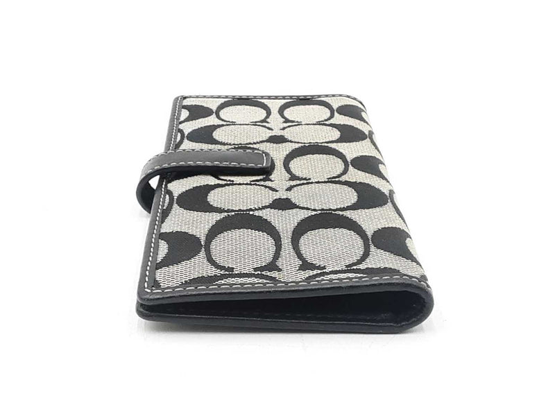 Coach Slim Wallet In Signature C Canvas Fabric & Leather Fw0725pxdu