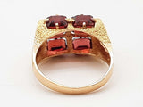 Garnets 18k Yellow Gold 4.3g Ring Size 6 Do0426worde