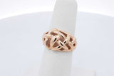 14k Yellow Gold Woven Design Ring 4.2 Grams Size 5.75 Eb0526oxzdu
