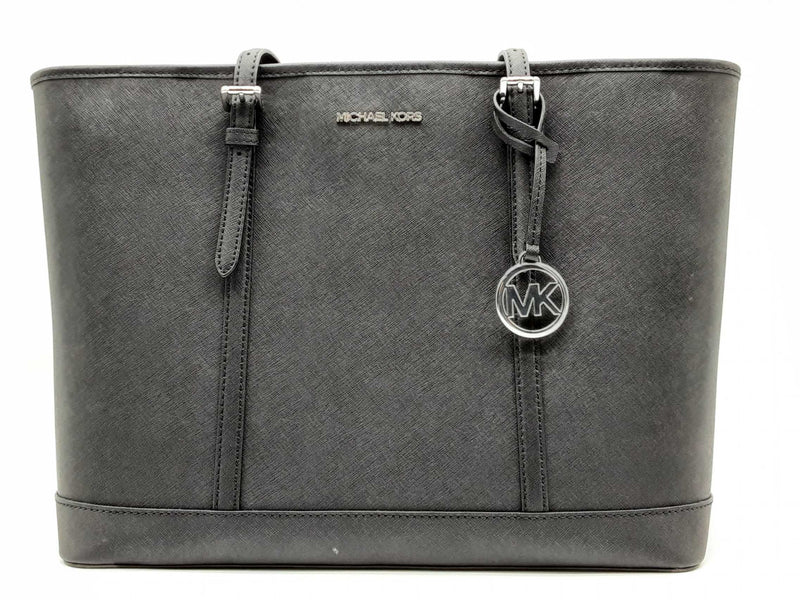 Michael Kors Black Large Saffiano Jet Set Travel Tote Lh0924pxde