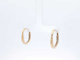 18k Yellow Gold Oval Hinged Hoop Earrings 3.1 Grams Fw0726ooxdu