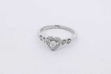 0.04cttw Diamond Heart Shape Ring In 10k White Gold 2 Grams Size 6.75 Eb0626loxsa