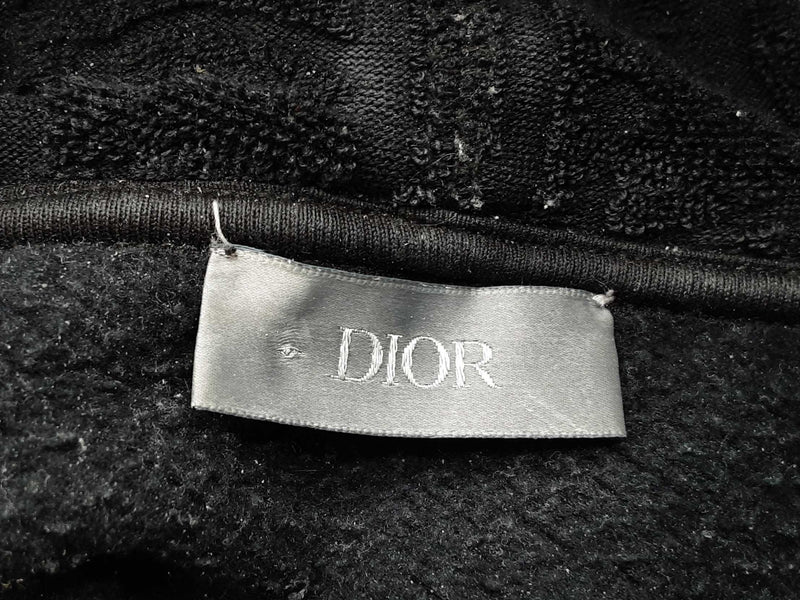 Christian Dior Black Oblique Jacquard Hooded Sweater Size Sm Do0425pxzde