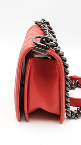 Chanel Boy Bag Red Quilted Double Stitch Sd0925oozxdu