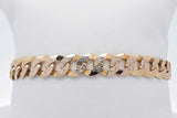 14k Yellow Gold Curb Link Diamond Cut Bracelet 17.3 Grams 8 Inch Eb0626lxozsa