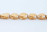 21k Yellow Gold Etched Link Chain Necklace 23.8 Grams 22 Inch Eb0626orxzde