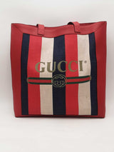 Gucci Sylvie Stripe Tote Multi-color Aa0425pzxsa