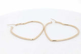 18k Yellow Gold Heart Shaped Hoop Earrings 2.6 Grams Eb0926oxzsa