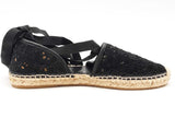 Jimmy Choo Dolphin Embroidered Lace Ankle Lace Up Espadrilles Size 39 Eb0225crsa