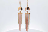 18k Tricolor Waterfall Dangle Earrings 7.1 Grams Eb0626rwxsa