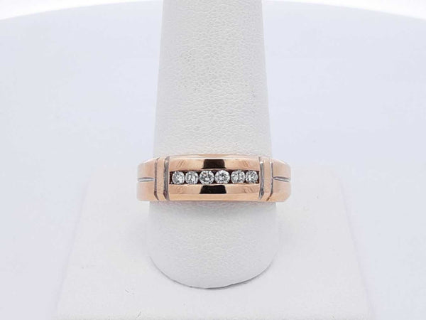 0.12 Cttw Diamond & 14k Yellow Gold Channel Ring 6.8 Grams Size 9.25 Fw0425rzxdu