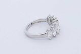 2.1cttw Lab Grown Marquis Diamond Ring 14k White Gold 3.31g Size 6.75 Eb726exzde