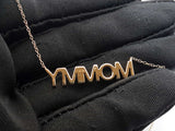 Pavé Diamond " Mommy " Statement Necklace In 14k Gold 3.1g 22 Inch Fw0426ozxdu
