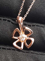 Bvlgari Fiorever Diamond & 18 Rose Gold Pendant Necklace 4.2 Grams 18 Inch Fw0726wpxdu