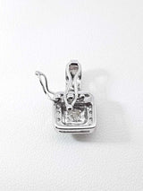 0.25 Ctw Princess-cut Diamond Halo Pendant In 14k White Gold 2.4g Fw0526ooxdu
