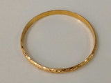 Etched Bangle Bracelet Yellow Gold 18k 6.3 Grams 8 Inch Vc0626wzxmia