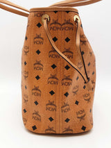 Mcm Cognac Visestos Reversible Liz Shopper Tote Bag Eb0626wxzsa