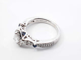 Vera Wang Love 0.88 Cttw Diamond, Sapphire, & 14k White Gold Engagement Ring 5.3 Grams Size 6.25 Fw0726erxdu