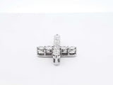 1.65 Cttw Diamond & 14k White Gold 14k Cross Pendant 3.5 Grams Fw00625rzxdu