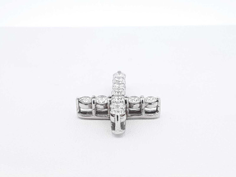 1.65 Cttw Diamond & 14k White Gold 14k Cross Pendant 3.5 Grams Fw00625rzxdu