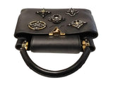 Louis Vuitton Capucines Pm Black Metal Flowers Taurillion Black Handbag Jg10250zcr