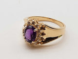 Amethyst 14k Yellow Gold 5.0g Ring Size 7.25 Do0626wxzde