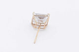 1.0ctw Princess Cut Diamond Stud Earring 14k Yellow Gold 0.8 Grams Eb0126rxzsa