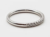 0.2 Cttw Natural Diamonds 14k White Gold 2.4g Band Ring Size 7 Do0626worde