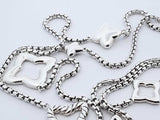 David Yurman Sterling Quatrefoil Box Chain Necklace 41.5g 35.5 Inch Eb1225orxde